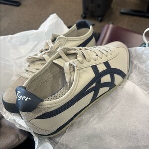 Onitsuka Tiger by Asics Men's Cream and Blue Sneakers